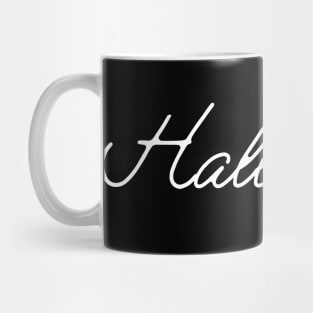 Hallelujah! Typography White Mug